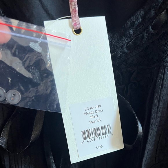 LoveShackFancy Wendy Black Dress New With Tags - Picture 4 of 9